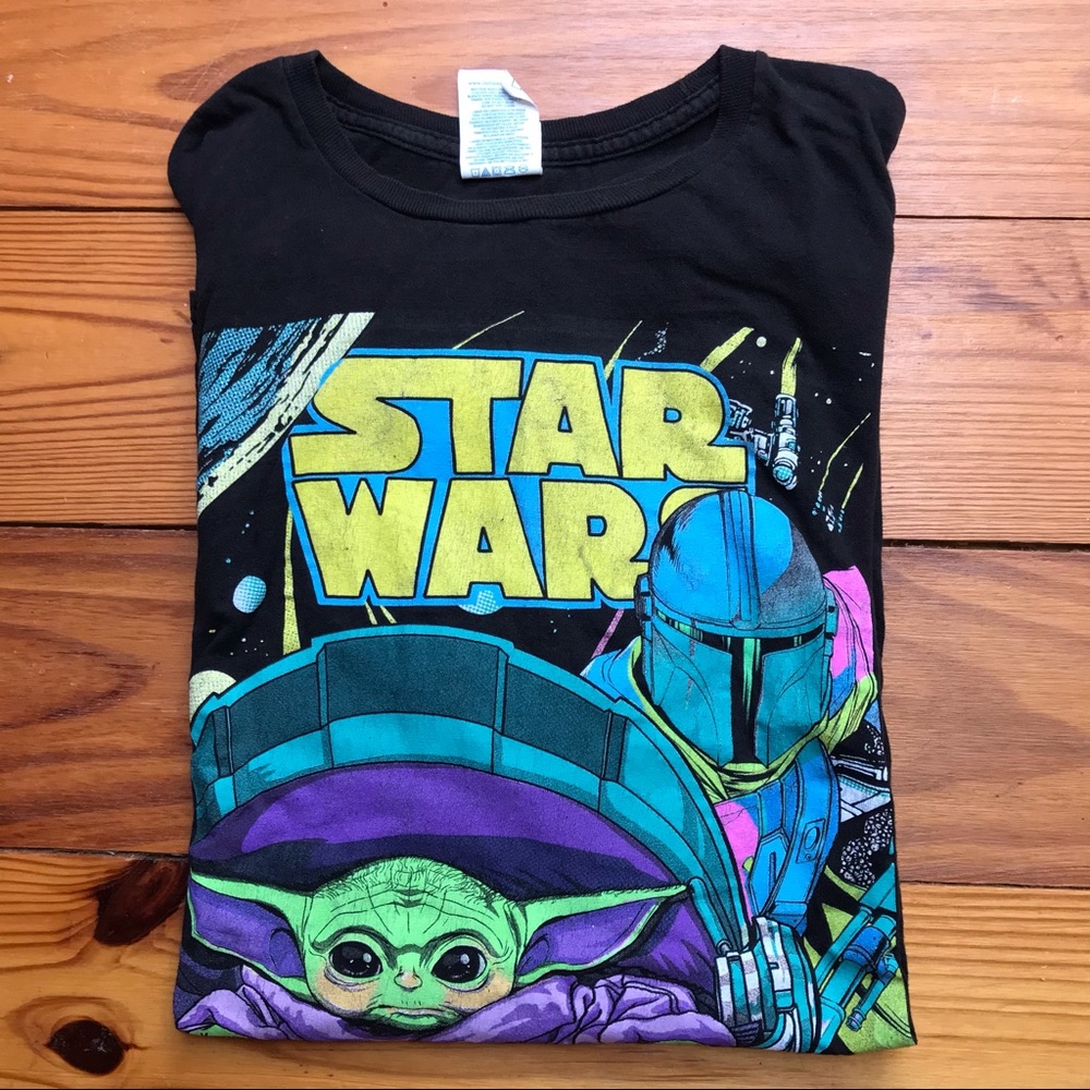 Delta Soft Black Star Wars Mandolorian Tee, EUC, L - Picture 11 of 11